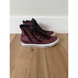 Women’s Converse Chuck Taylor All Star Double Zip Sangria Leather Size 7